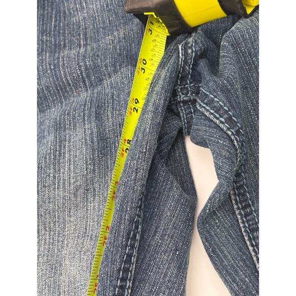 Vigold Skinny Jeans Women 7/8 Straight Leg Faded Distressed Sequined Medium Wash - Picture 8 of 13